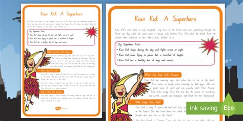 Kiwi Kid Superhero Display Poster