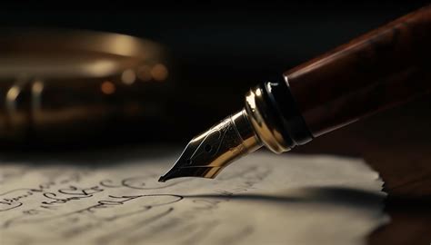 Elegant Pen Writing On Paper