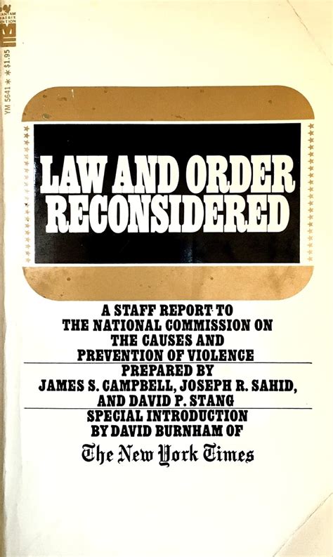 Law and Order Reconsidered; Report of the Task Force on Law and Law ...