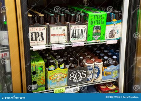 Commercial Beer Refrigerator at Store Editorial Photo - Image of ...