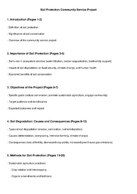 Soil Protection Community Service Project: Strategies & Impact Analysis ...