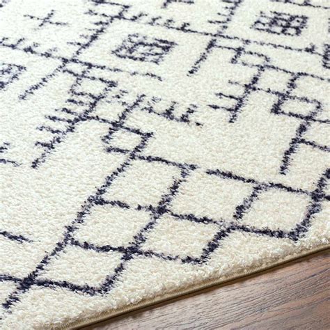 Lykke Black White Washable Rug 8x10 | At Home