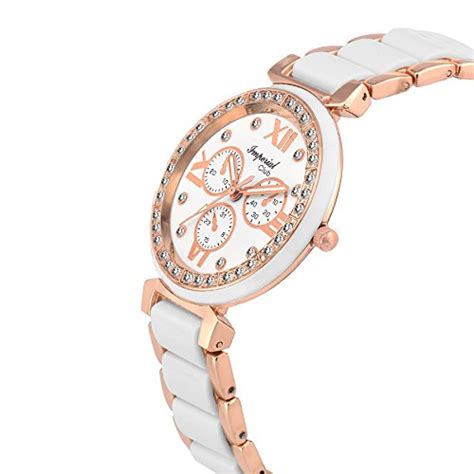 Imperial Club Chrono Look Rose Gold Authentic Design Analog White Dial ...