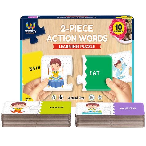 Buy 2 Piece Learning Pack Jigsaw Puzzle - Action Word (2-4 Years) on ...