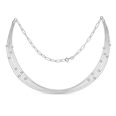 Celestia Silver Strands Necklace – Mashha