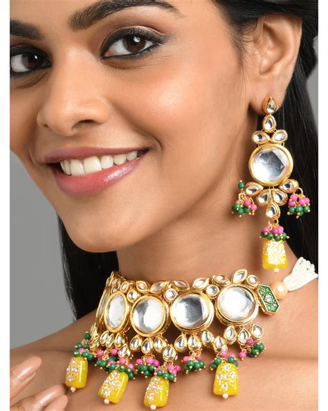 Ornate Pearls Kundan Gold Plated Jewellery Set – toniq-fashion