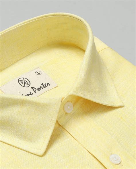 Lemon Yellow Linen Shirt – Prime Porter