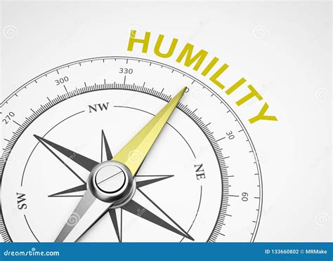 Compass on White Background, Humility Concept Stock Illustration - Illustration of render ...