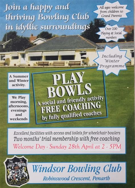 Windsor Bowls Open Day , Robinswood Crescent, CF64 3JF Penarth, United ...
