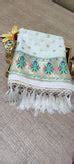 Stunning Off White Handloom Banarasi Silk Dupatta - Paithani Design