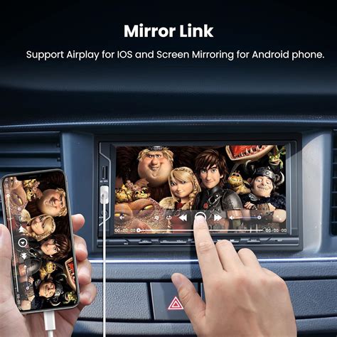 Buy SANPTENT Double Din Car Stereo with Apple Carplay and Android Auto ...