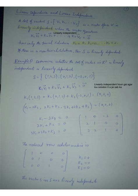 Image result for Linear Dependent Example in Linear Algebra
