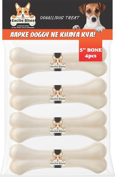 EXCITE BITES Rawhide Dog Bones | Chew Bones for Dogs | Rich in Protein ...