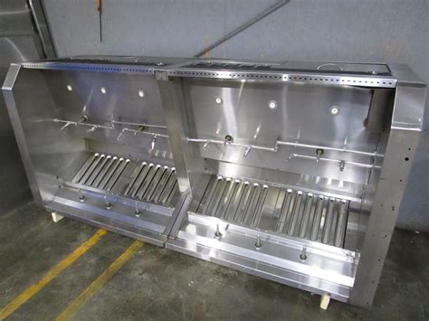 WELLS WVU96 109" VENTLESS EXHAUST HOOD WITH ANSUL SYSTEM W/ FRAME ...