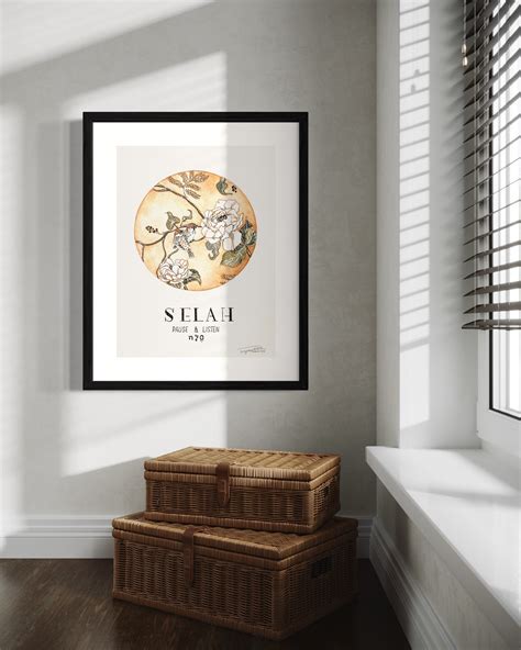 Minimalistic Neutral Biblical Selah Definition Aesthetic Art - Etsy