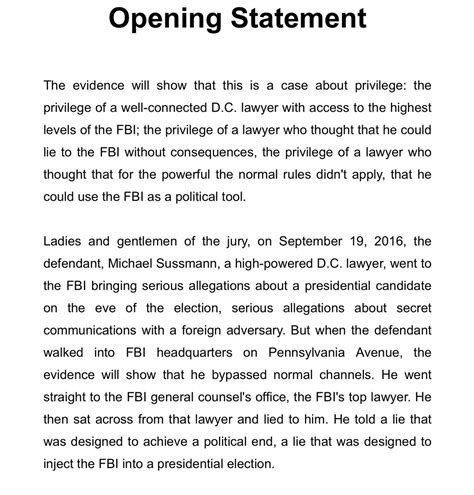 Opening Statement Examples