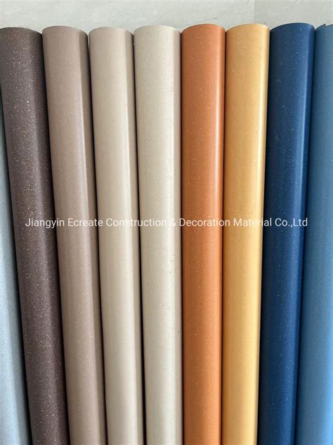 Non-Directional Homogeneous Vinyl Flooring Roll Regular Series Low MOQ ...