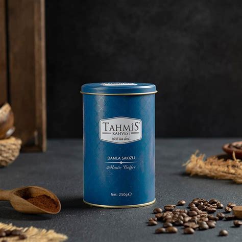 Tahmis, goma de mástique, café turco en caja metálica de 250 g (8.81 oz ...