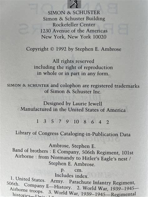 Stephen E. Ambrose - Band of Brothers - First US Edition 1992