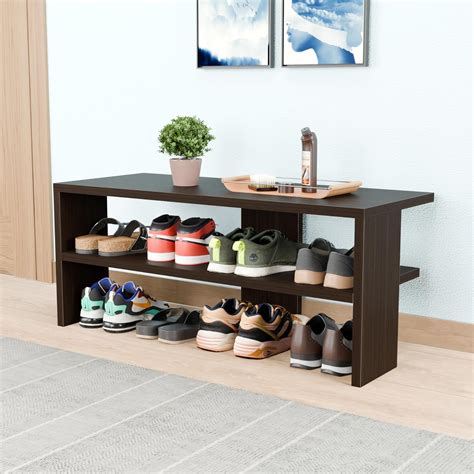DFC Zeo Engineered Wood Open Shoe Rack with Shelves Storage for Living ...