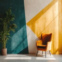 Blue Modern Wall Paint Design with Photo Frames