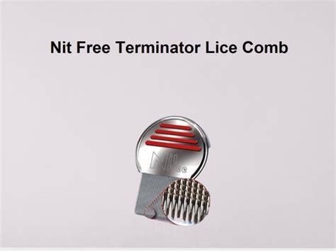 Nit Free Terminator Lice Comb, Professional Stainless Steel Louse and ...
