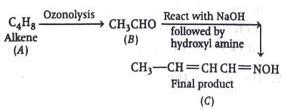 An alkene A ( C 4 H 8) exhibits cis/trans isomerism. A on ozonolysis ...