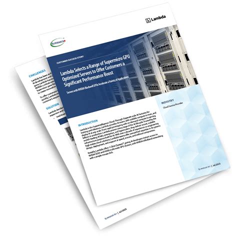 ラムダ、Supermicro NVIDIA Blackwell GPUを活用したAIファクトリーを構築 |Supermicro