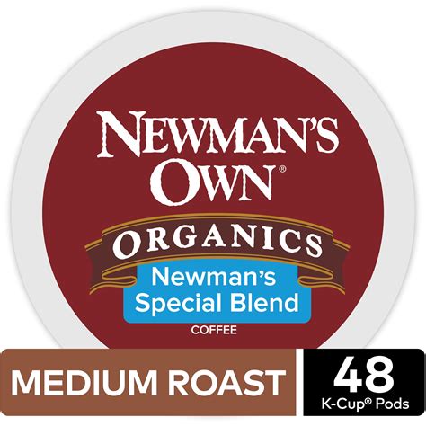 Newman's Own Organics Special Blend K-Cup Coffee Pods, Medium Roast, 48 ...