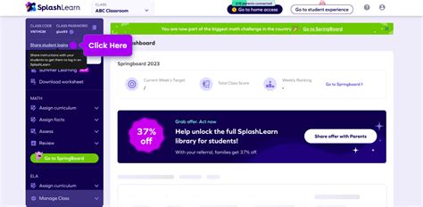 Splashlearn Student Class Code 的图像结果