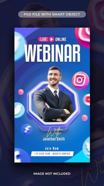 Digital marketing live webinar instagram story template | Free PSD