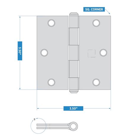 RELIABILT 3-1/2-in H Gold Mortise Interior Door Hinge S841-527 at Lowes.com