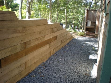 using timbers for landscaping retaining wall - Google Search ...