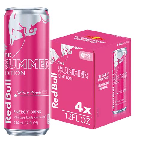 Amazon.com : Red Bull White Peach Summer Edition Energy Drink, with ...