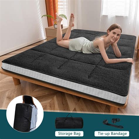 Japanese Floor Mattress Futon Mattress, Memory Foam Futon Roll Up Guest ...