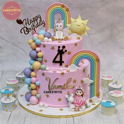 Vamika’s 6kg Unicorn Cake – Choco Chips | Cakestry15 Noida – CAKESTRY15