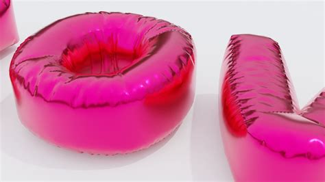 TEXT Balloons 3D model | CGTrader