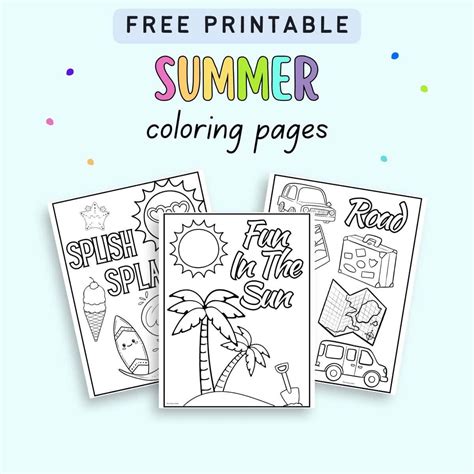 Easy Summer Coloring Pages For Kids