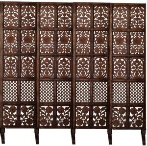 Artesia Handcrafted 4 Panel Wooden MDF Room Divider Screen With Stand ...