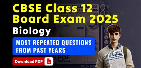 CBSE Class 12 Biology Board Exam 2025 : Most Repeated Questions from ...