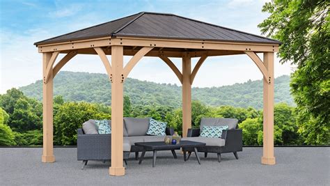 Yardistry 10X12 Meridian Gazebo (Aluminum Roof) [YM11824] | Free Shipping