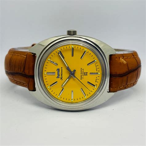 HMT Kohinoor 17 Jewels Mechanical – Yellow Sunburst Dial | Hand ...