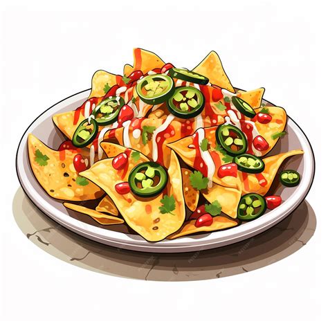 Premium Photo | Nachos Clip Art on a white background