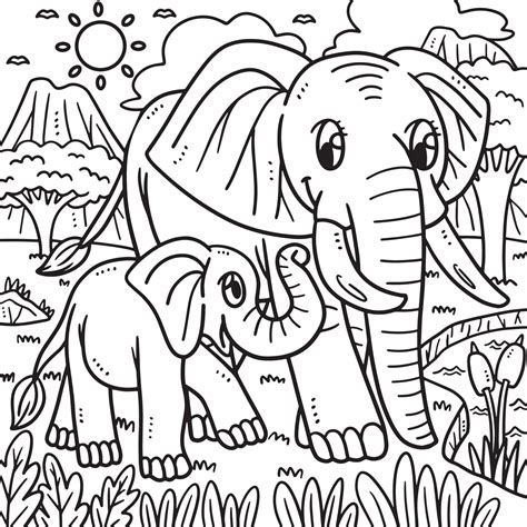Coloring Pages Of Baby Elephants