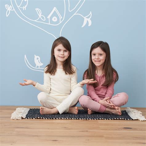 Kids's Long Johns | Natural/Rose Striped | LIVING CRAFTS