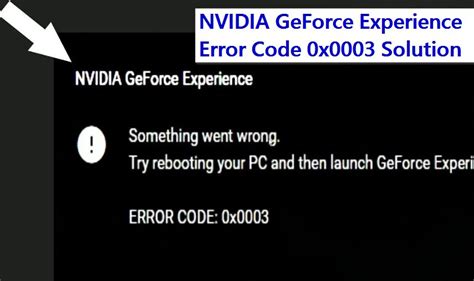 Image result for Nvidia Error Code 0x0003 Causes