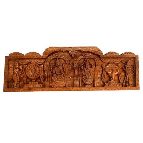 Sri Padmavathi Thayar Srinivasar Shanku Chakra Garudan Hanuman Wooden ...