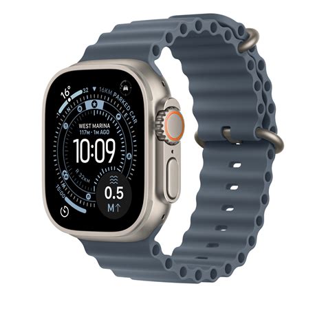 49mm Anchor Blue Ocean Band Extension - Natural Titanium Finish ...