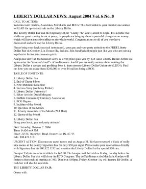 Fillable Online The Liberty Dollar Solution To The Federal Reserve: von ...