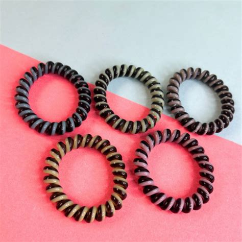 LAIDA Women Set of 5 Spiral Ponytail Holders